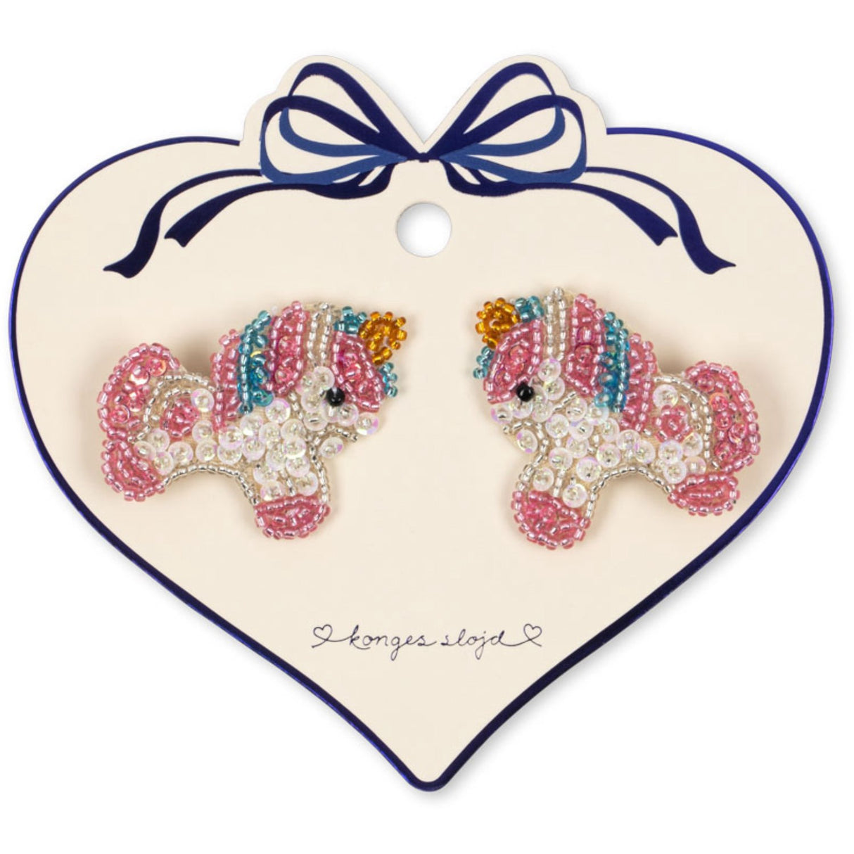 Konges Sløjd Unicorn 2 Pack Unicorn Beaded Hair Clips