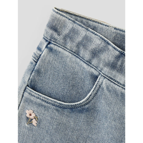 Lil'Atelier Medium Blue Denim Flower Emb Nmfdarlee Doa Loose Jeans 4499-Se Lil