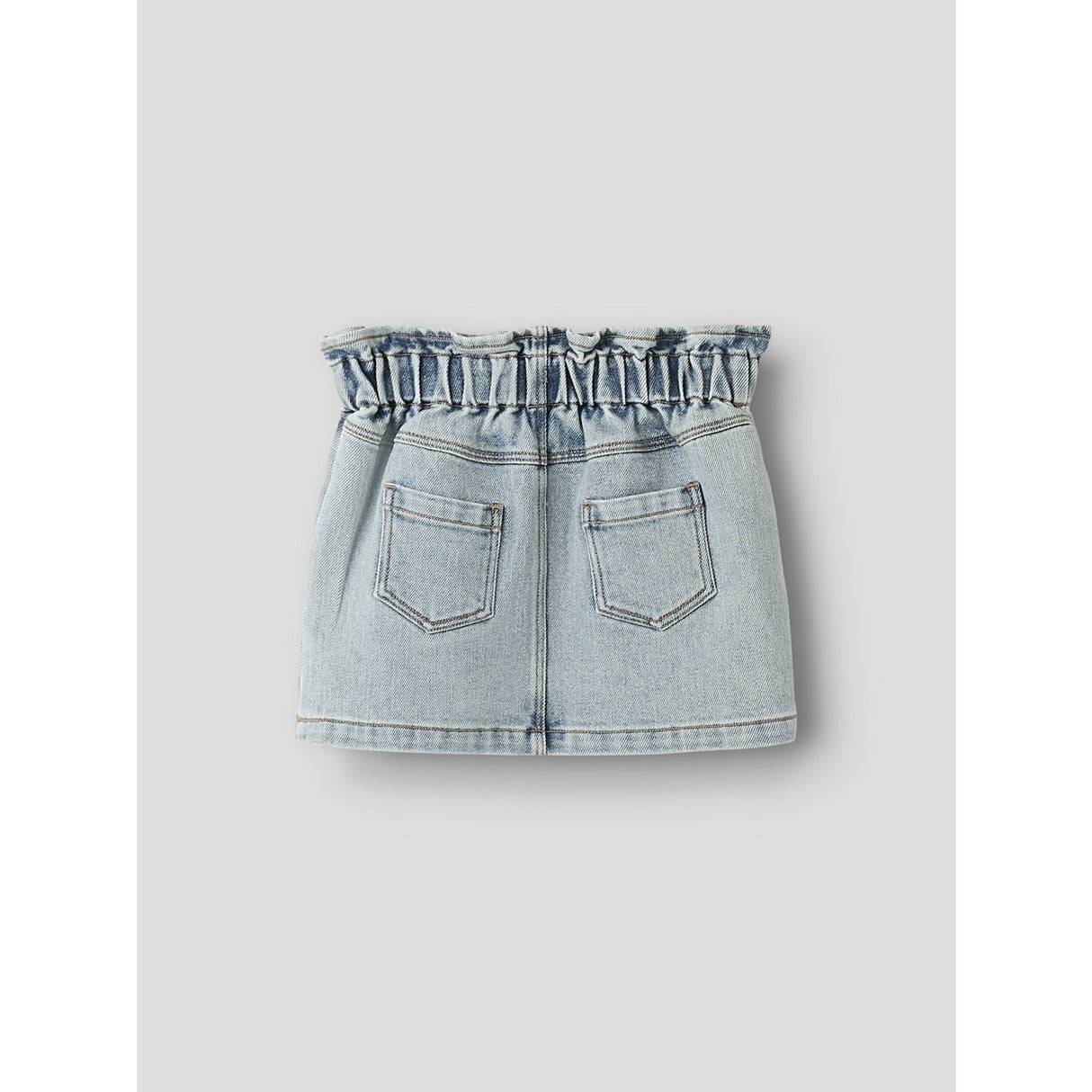 Lil'Atelier Medium Blue Denim Flower Emb Nmfdarlee Doa Dnm Skirt 4499-Se Lil