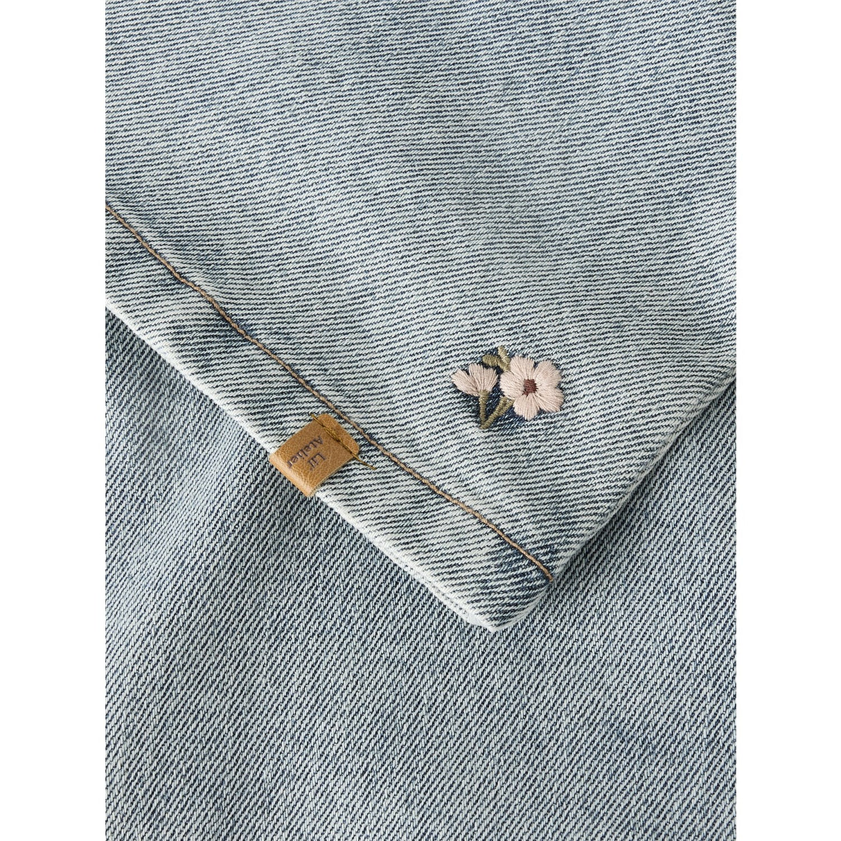 Lil'Atelier Medium Blue Denim Flower Emb Nmfdarlee Doa Dnm Spencer 4499-Se Lil