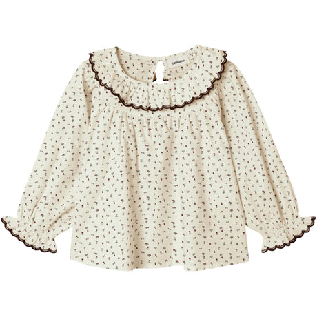 Lil'Atelier Turtledove Red Dahlia Nmfrasia Ls Loose Shirt Lil