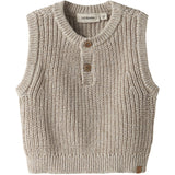 Lil'Atelier Oxford Tan Melange Nbmrokko Knit Vest Lil