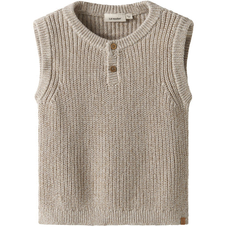 Lil'Atelier Oxford Tan Melange Nmmrokko Knit Vest Lil