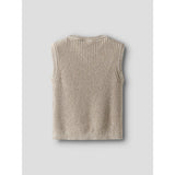 Lil'Atelier Oxford Tan Melange Nmmrokko Knit Vest Lil