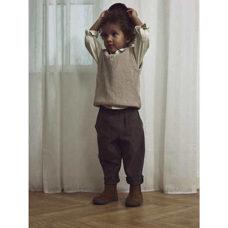 Lil'Atelier Oxford Tan Melange Nmmrokko Knit Vest Lil