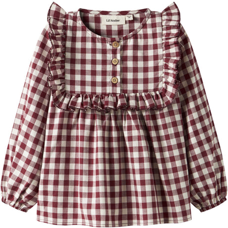 Lil'Atelier Red Dahlia Nmfrio Ls Loose Shirt Lil