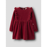 Lil'Atelier Red Dahlia Nmfsaga Sag Ls Dress Lil