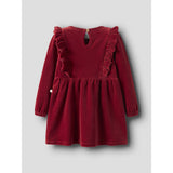 Lil'Atelier Red Dahlia Nmfsaga Sag Ls Dress Lil