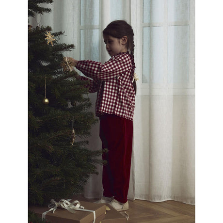 Lil'Atelier Red Dahlia Nmfrio Ls Loose Shirt Lil