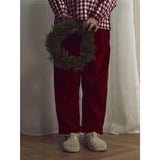 Lil'Atelier Red Dahlia Nmfsaga Sag Loose Pants Lil