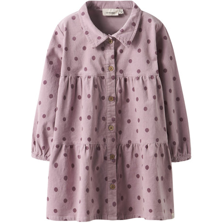 Lil'Atelier Violet Ice Dots Nmfsomba Loose Cord Dress 7766-So S Lil