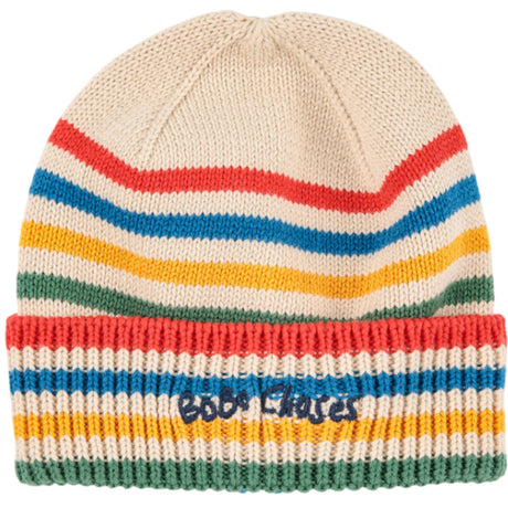 Bobo Choses Offwhite Tic Tac Toe Knitted Striped Beanie