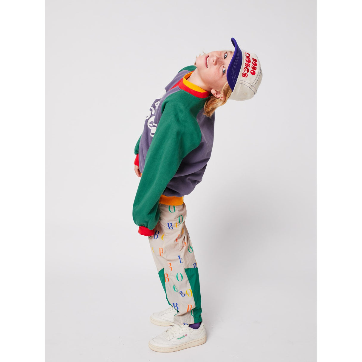 Bobo Choses Multicolor Color Block Ranglan Sweatshirt