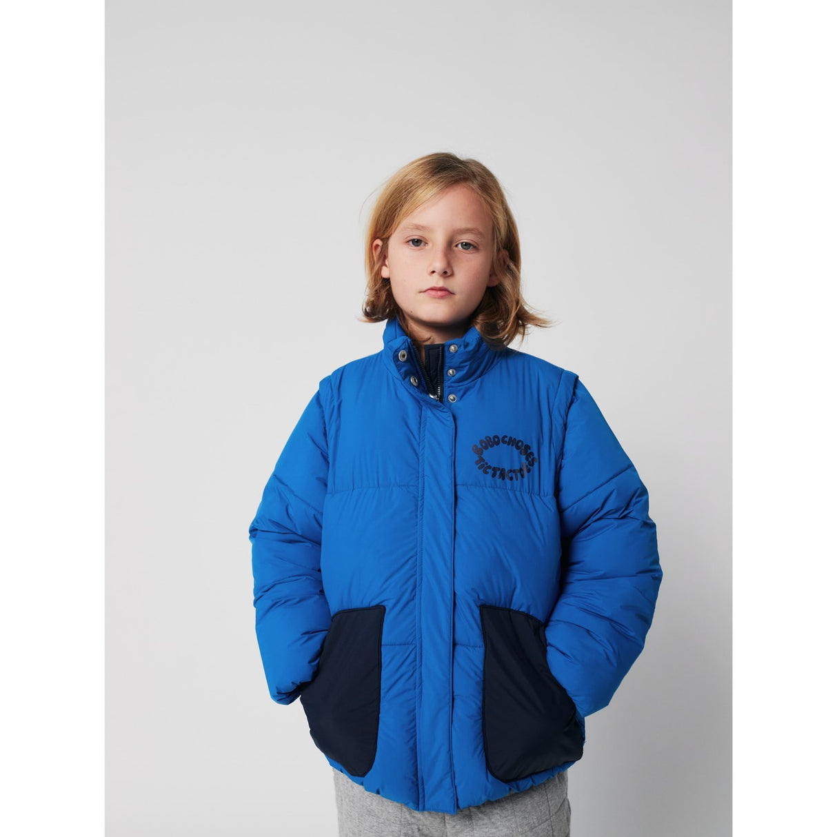 Bobo Choses Blue Tic Tac Toe Padded Anorak