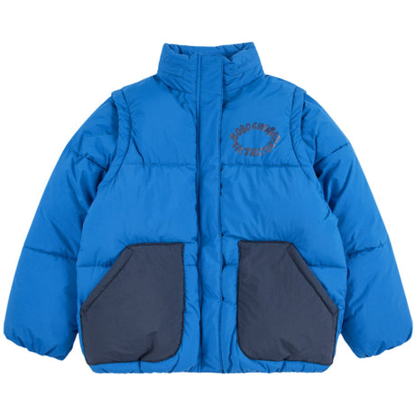Bobo Choses Blue Tic Tac Toe Padded Anorak