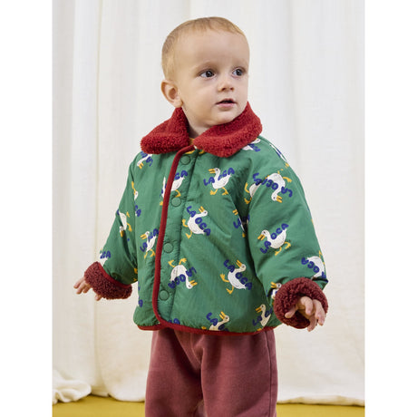 Bobo Choses Green La Oca All Over Reversible Sheepskin Jacket
