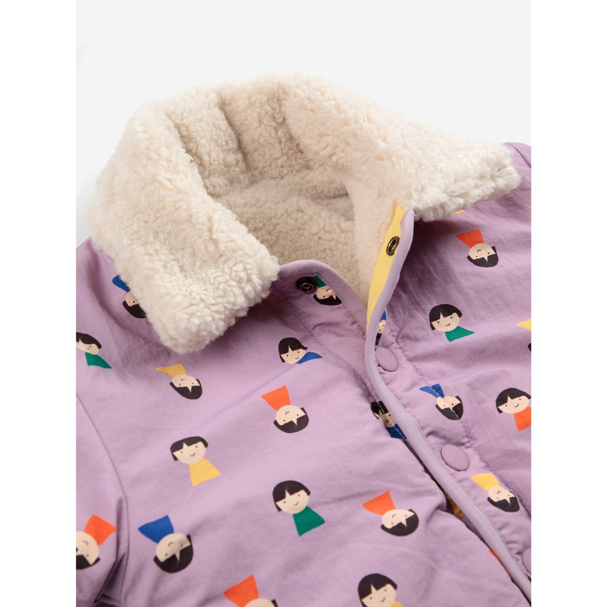 Bobo Choses Lavender Game Pawns All Over Reversible Sheepskin Jacket