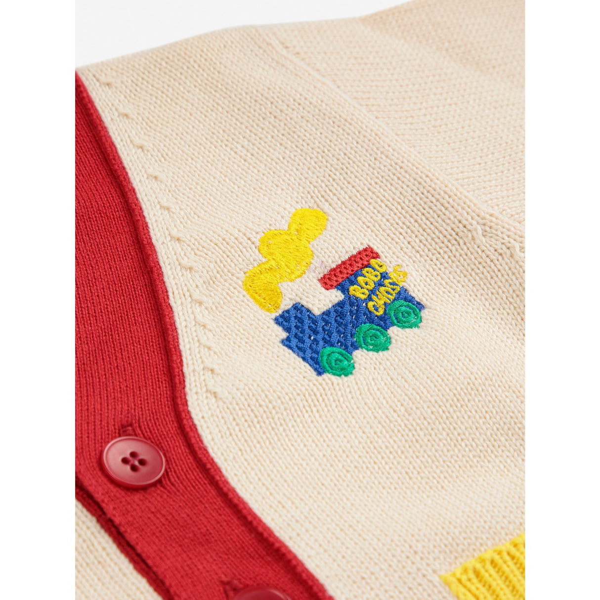 Bobo Choses Offwhite Bobo Choo Choo Color Block Cardigan