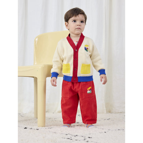 Bobo Choses Offwhite Bobo Choo Choo Color Block Cardigan