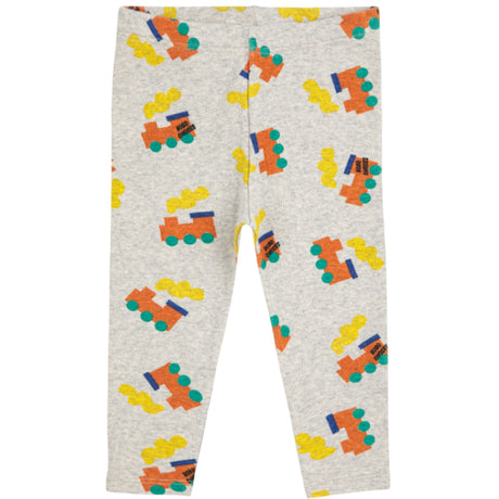 Bobo Choses Light Heather Grey Bobo Choo Choo All Over Leggings