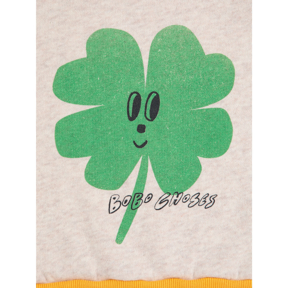 Bobo Choses Light Heather Grey Lucky Clover Sweatshirt