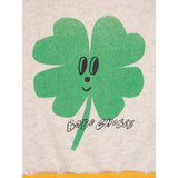 Bobo Choses Light Heather Grey Lucky Clover Sweatshirt