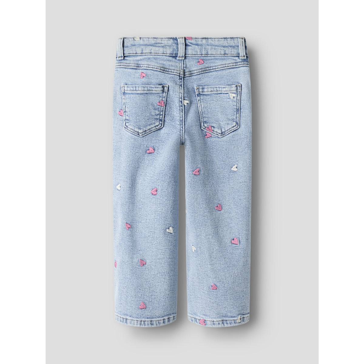 Name It Light Blue Bleached Denim Nmfrose Wide Emb Jeans 2633-Fr Noos