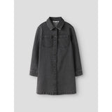 Name It Medium Grey Denim Nkfjeannie Ls Dnm Dress 2133-Ft B