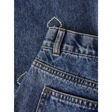 Name It Denim Blue Rhinestone Bows Nkfrose Wide Rhinestone Jeans 4417-Im T