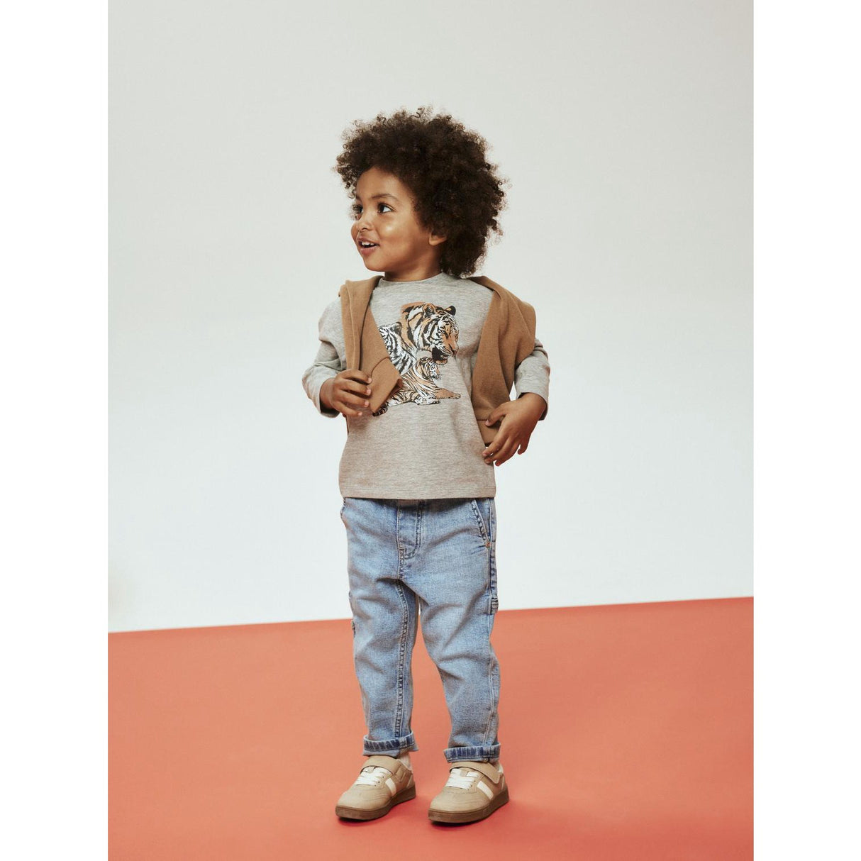 Name It Grey Melange Nmmthornton Ls Nreg Top Box