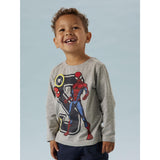 Name It Grey Melange Nmmdeep Spider Ls Nreg Top Box Noos Mar