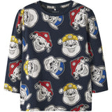 Name It Navy Blazer AOP Nmmjorgen Paw Ls Nreg Top Cplg