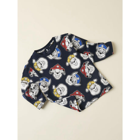 Name It Navy Blazer AOP Nmmjorgen Paw Ls Nreg Top Cplg