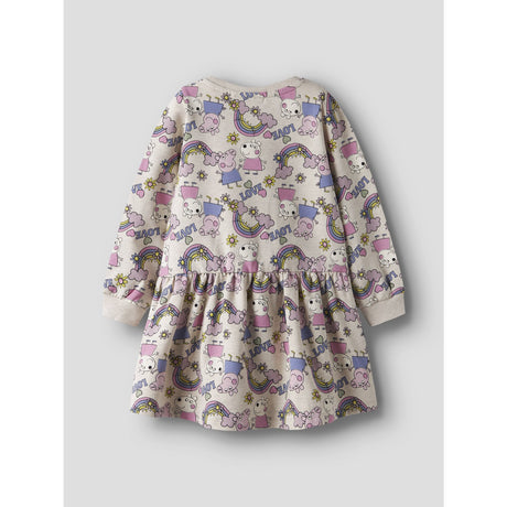 Name It Peyote Melange Nmfdarma Peppa Ls Swe Dress Bru Cplg