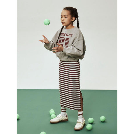 Name It Grey Melange Nkftaya Ls Rlx Short Sweat Bru Box