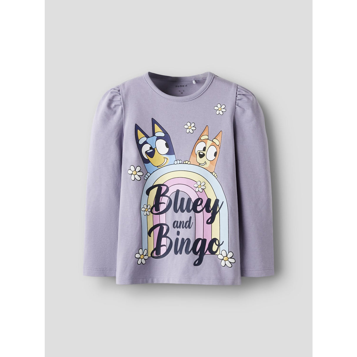 Name It Lavender Gray Nmfjessie Bluey Ls Top Box Noos Sky