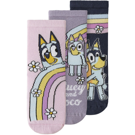 Name It Pirouette Nmfjensia Bluey 3P Socks Sky