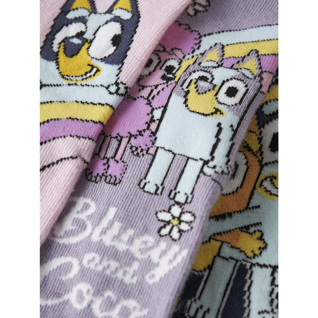 Name It Pirouette Nmfjensia Bluey 3P Socks Sky