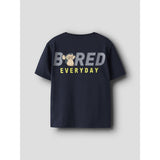 Name It Navy Blazer Nkmdrey Bod Ss Nreg Top Box Sky