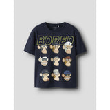 Name It Navy Blazer Nkmdrey Bod Ss Nreg Top Box Sky