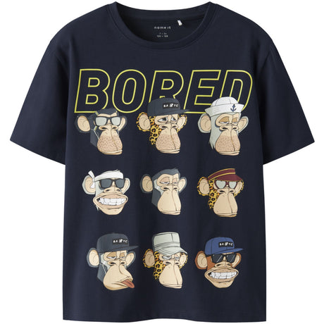 Name It Navy Blazer Nkmdrey Bod Ss Nreg Top Box Sky