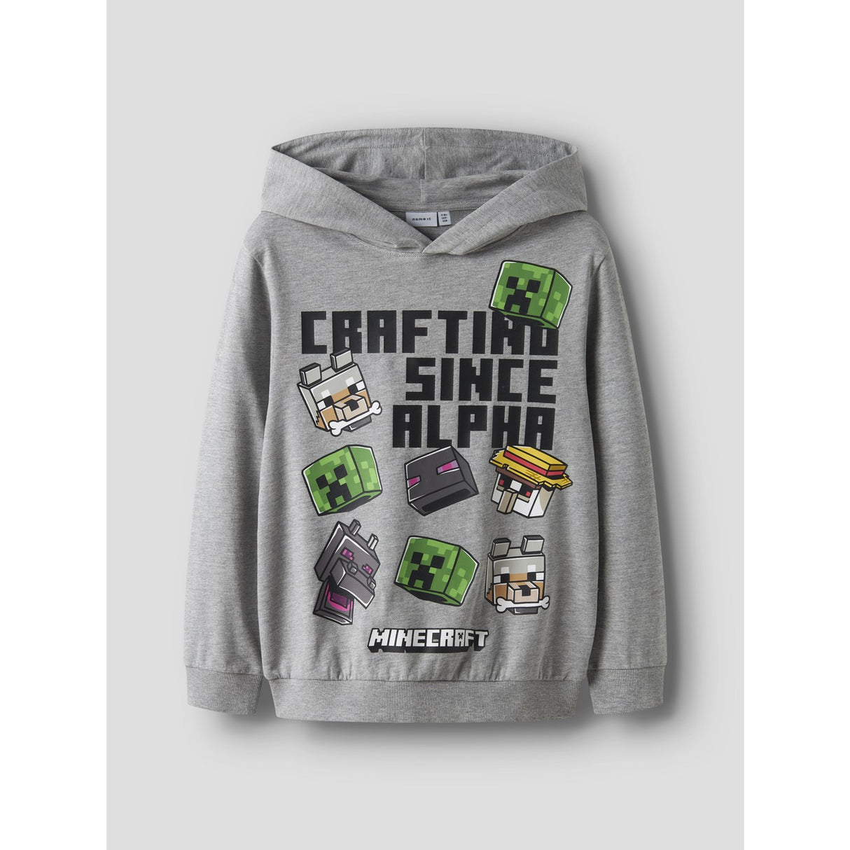 Name It Grey Melange Nkmjet Minecraft Nreg Sweat Wh Unb Bfu