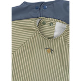 Konges Sløjd Tea Stripe/Flint Stone 2 Pack Dinner Bib With Sleeves