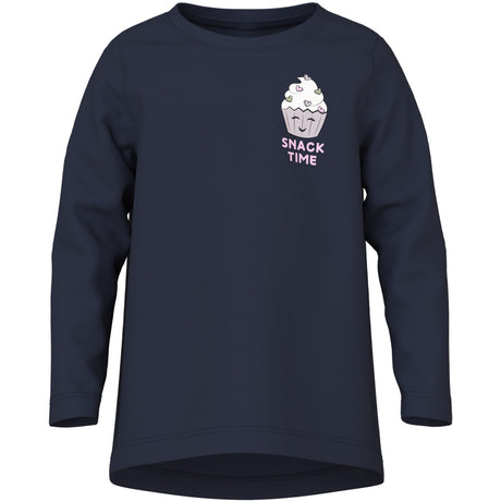 Name It Navy Blazer Snack Time Nmfviolet Ls Loose Top