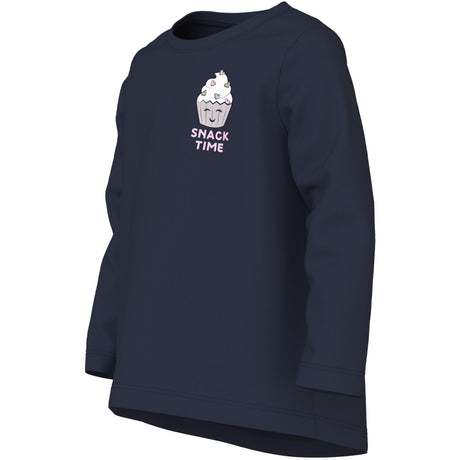 Name It Navy Blazer Snack Time Nmfviolet Ls Loose Top