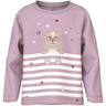 Name It Dawn Pink Dog Heart Stripe Nmfvaliane Ls Nreg Top