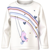 Name It Cloud Dancer Unicorn Rainbow Nmfvaliane Ls Nreg Top