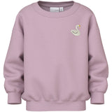 Name It Dawn Pink Swan Nmfvallene Ls Rlx Sweat Bru