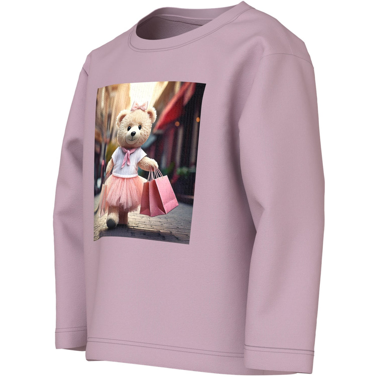 Name It Dawn Pink Shopping Bear Nmfvotea Ls Nreg Top