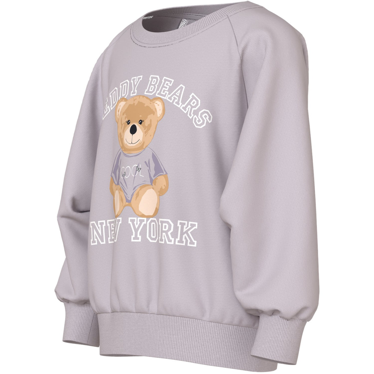 Name It Lilac Marble Teddy Bear Nmfvenus Ls Nreg Sweat Unb